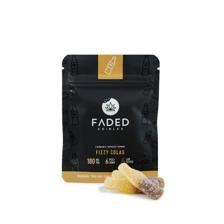 Buy Faded Edibles Fizzy Cola THC Gummies Online Canada BC Weed Edible