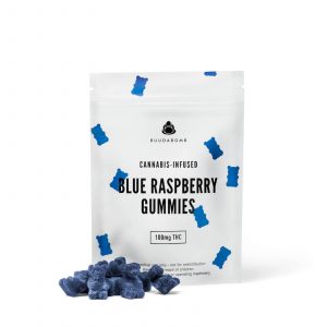 buuda bomb edibles 100mg blue raspberry